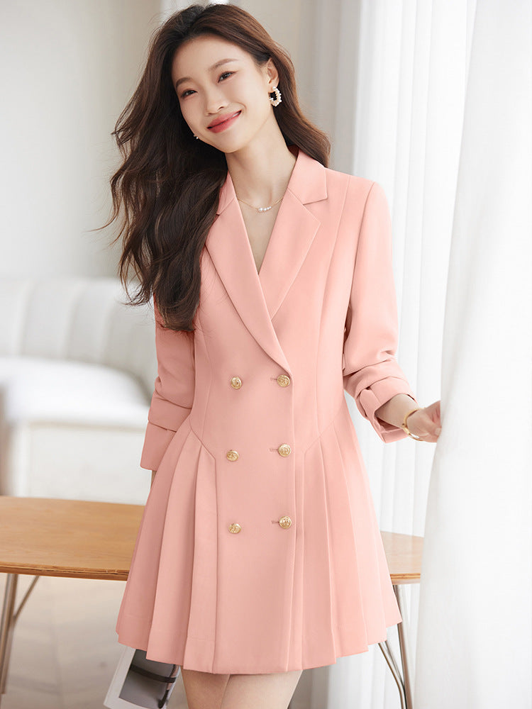High-grade suit dress women's spring and autumn 2024 New elegant waist-tight small beauty salon professional work clothes