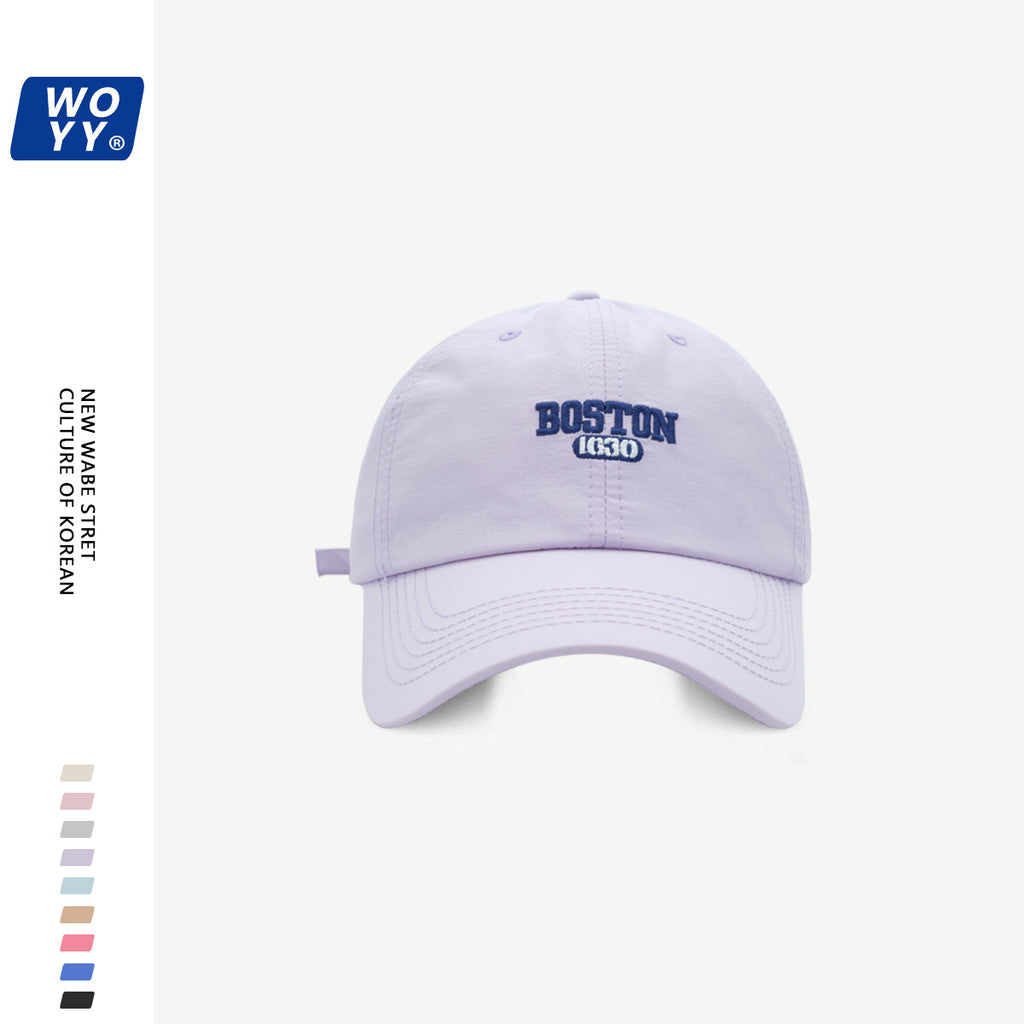 Boston Quick-Dry Baseball Hat Summer Super Fire Outdoor Sun Hat Korean Ins Soft Top Breathable Cap